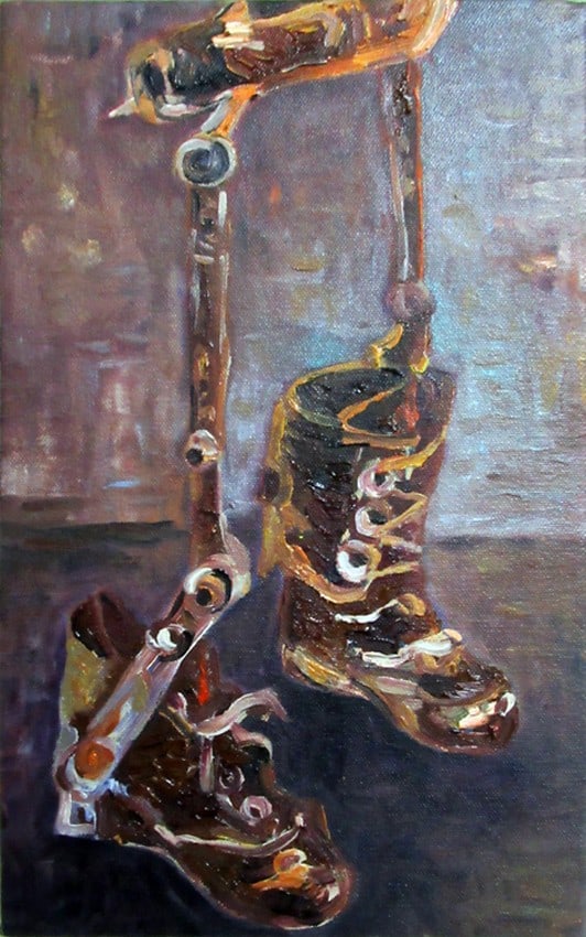 Painting #17 - A Pair of Boots | 100 Years, 100 Paintings by Robert Habel