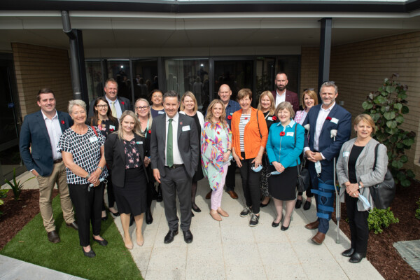 Group of staff and stakeholders at Westminster Village Aged Care Redevelopment launch