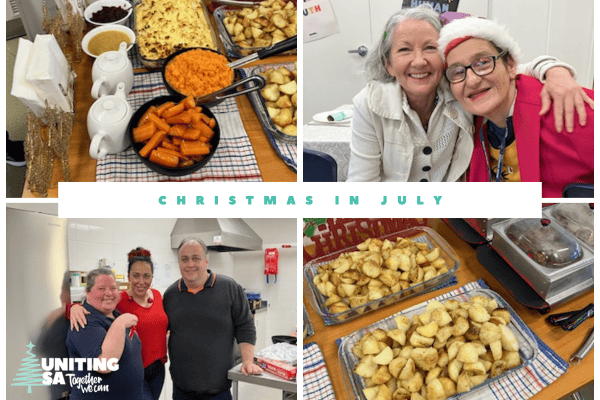 Chat 'n Chew participants enjoy Christmas in July at UnitingSA's Family Centre