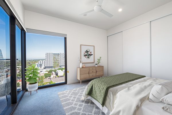 Bedroom of Spence on Light apartment.