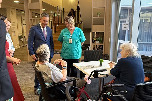 Mark Butler visiting UnitingSA Wesley House Aged Care